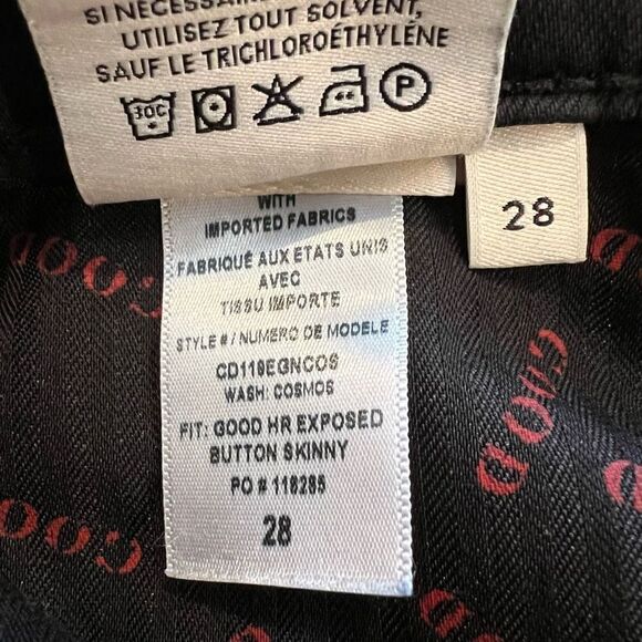 NWOT Alice + Olivia AO.LA Good HR Exposed Button Skinny Jeans in Cosmos Size 28 - Picture 9 of 9